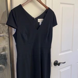 Navy cap-sleeve Donna Morgan Dress